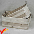 Manija de cuerda apilable hecho a mano Vintage Wood Planter Box